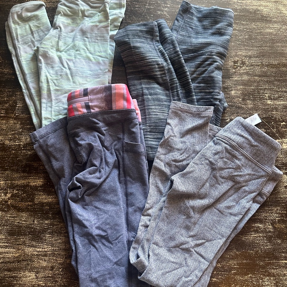Ivivva Kids Leggings Set - Gray, Pink, Black